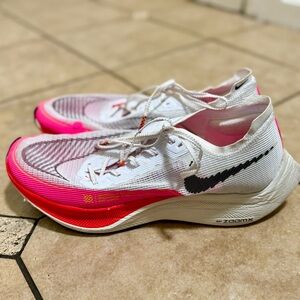 Nike Men’s White and Pink Running Shoes